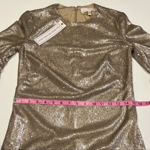 NWT Dress The Population sequin dress, XXS, Sand - Picture 11 of 14